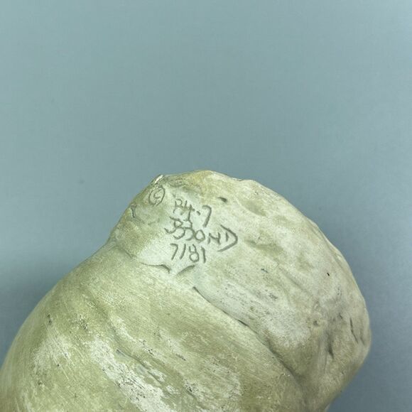 Art Sculpture Woman’s Face In Gastropod Shell  Handmade Signed B. Bond 1981 - Picture 4 of 8